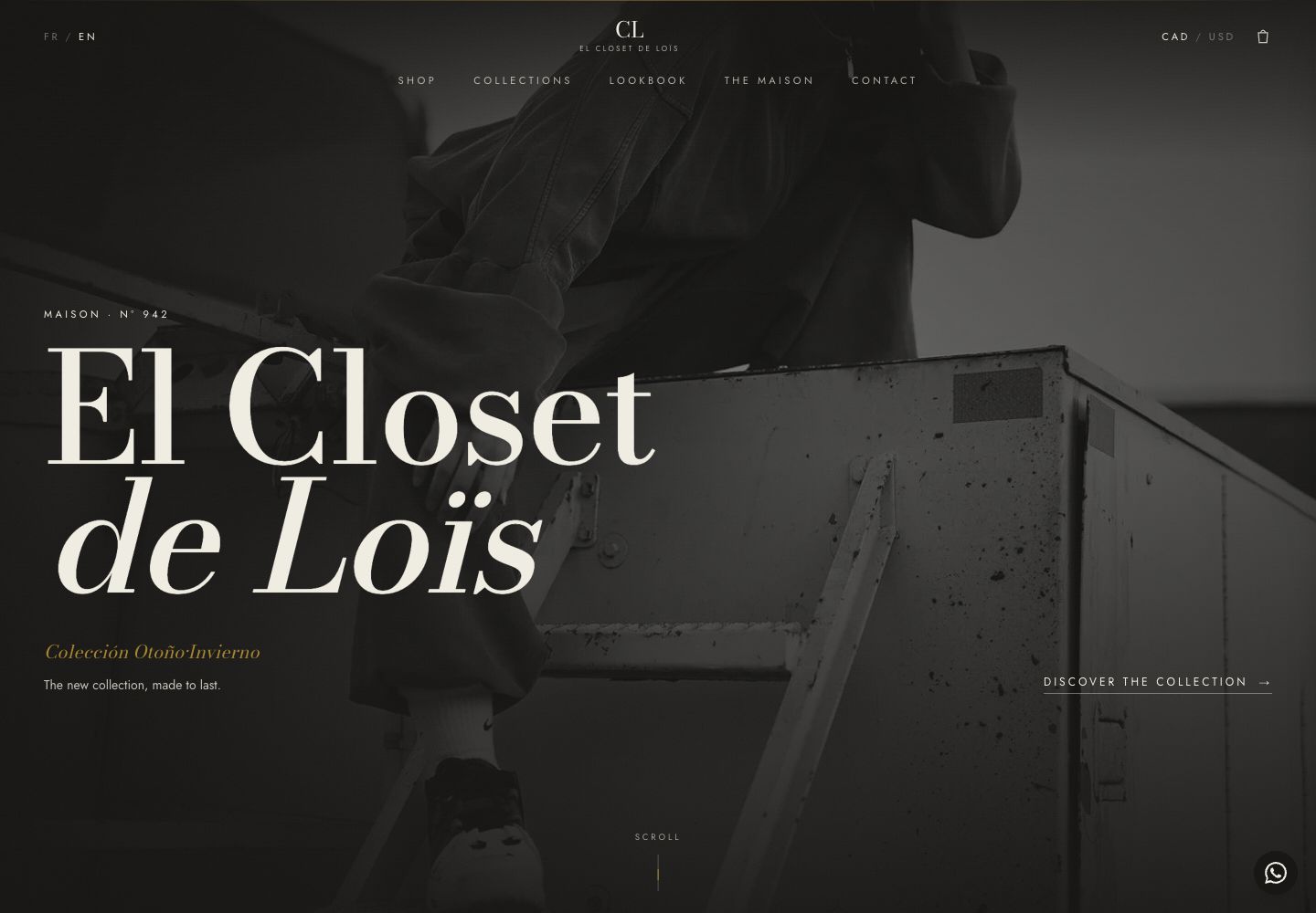 El Closet de Loïs — homepage screenshot