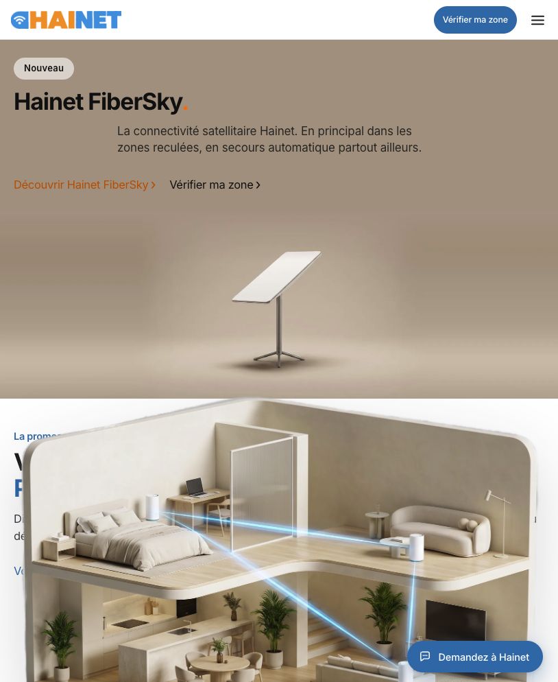 Hainet — Digital Experience — homepage screenshot